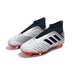 adidas Predator 19+ FG Zapatos - Plata Negro Rojo_4.jpg